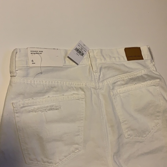 🆕 American Eagle Outfitters White High Waisted Shorts - Women’s Size 6 - Picture 6 of 6
